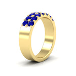 Load image into Gallery viewer, sparkle-two-line-1-ct-sapphire-wedding-band-in-yellow-gold-FD11382BGSABLANGLE2-1.00CT-NL-YG