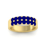 Load image into Gallery viewer, sparkle-two-line-1-ct-sapphire-wedding-band-in-yellow-gold-FD11382BGSABLANGLE5-1.00CT-NL-YG