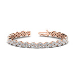 Load image into Gallery viewer, sparkling-marquise-cut-tennis-bracelet-in-rose-gold-FDBRC8632MQ-NL-RG