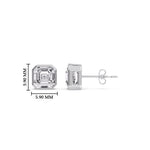 Load image into Gallery viewer, square-asscher-diamond-bezel-earrings-in-platinum-FDEAR10516ASANGLE2-1.00-CT-NL-WG-HW