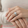 Load image into Gallery viewer, square-filigree-round-cut-diamond-engagement-ring-in-14K-white-gold-FD1109ROR