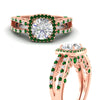 Load image into Gallery viewer, square-filigree-split-emerald-engagement-ring-in-rose-gold-fdenr1109gemgrangle3-nl-rg.jpg
