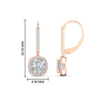 Load image into Gallery viewer, square-halo-2-ct-lever-back-earring-in-rose-gold-FDEAR-11235CU-2.00CT-NL-RG.jpg
