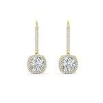Load image into Gallery viewer, square-halo-2-ct-lever-back-earring-in-yellow-gold-FDEAR-11235CU-2.00CT-NL-YG.jpg