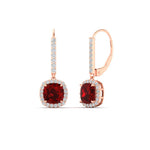 Load image into Gallery viewer, square-halo-2-ct-lever-back-ruby-earring-in-rose-gold-FDEAR-11235CUGRUDR-2.00CT-NL-RG.jpg
