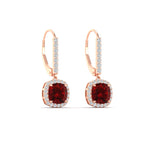 Load image into Gallery viewer, square-halo-2-ct-lever-back-ruby-earring-in-rose-gold-FDEAR-11235CUGRUDR-2.00CT-NL-RG.jpg
