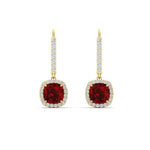 Load image into Gallery viewer, square-halo-2-ct-lever-back-ruby-earring-in-yellow-gold-FDEAR-11235CUGRUDR-2.00CT-NL-YG.jpg