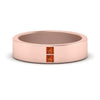 Load image into Gallery viewer, square-orange-sapphire-mens-wedding-band-in-rose-gold-FDM10320GSAOR-NL-RG.jpg