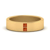 Load image into Gallery viewer, square-orange-sapphire-mens-wedding-band-in-yellow-gold-FDM10320GSAOR-NL-YG.jpg