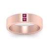 Load image into Gallery viewer, square-pink-sapphire-mens-wedding-band-in-rose-gold-FDM10320GSADRPIANGLE5-NL-RG.jpg