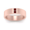 Load image into Gallery viewer, square-ruby-mens-wedding-band-in-rose-gold-FDM10320GRUDRANGLE5-NL-RG.jpg