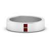 Load image into Gallery viewer, square-ruby-mens-wedding-band-in-white-gold-FDM10320GRUDR-NL-WG.jpg