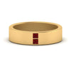 Load image into Gallery viewer, square-ruby-mens-wedding-band-in-yellow-gold-FDM10320GRUDR-NL-YG.jpg