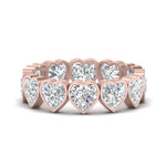 Load image into Gallery viewer, stackable-6-carat-heart-diamond-bezel-eternity-ring-6-carat-in-rose-gold-FD10573HT-0.50CT-NL-RG