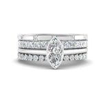 Load image into Gallery viewer, stackable-bands-with-marquise-solitaire-ring-in-FD10155-NL-WG