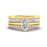 Load image into Gallery viewer, stackable-bands-with-marquise-solitaire-ring-in-FD10155-NL-YG