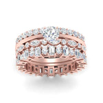 Load image into Gallery viewer, stacked-wedding-bands-with-solitaire-in-FD10139B-NL-RG