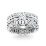 Load image into Gallery viewer, stacked-wedding-bands-with-solitaire-in-FD10139B-NL-WG