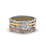 Load image into Gallery viewer, stacked-wedding-bands-with-solitaire-ring-in-FD9414ANGLE2-NL-RG