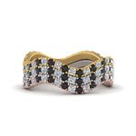 Load image into Gallery viewer, stacking-3-tone-wave-ring-with-black-diamond-in-white-gold-FD124152GBKANGLE3-NL-WG.jpg