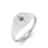 Load image into Gallery viewer, starburst-signet-emerald-ring-for-men-in-white-gold-FDM122748GEMGR-NL-WG.jpg