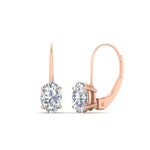 Load image into Gallery viewer, stud-3-carat-oval-diamond-lever-back-earrings-in-rose-gold-FDEAR9225OV-3.00CT-NL-RG