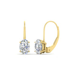 Load image into Gallery viewer, stud-3-carat-oval-diamond-lever-back-earrings-in-yellow-gold-FDEAR9225OV-3.00CT-NL-YG
