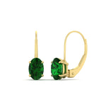 Load image into Gallery viewer, stud-3-carat-oval-emerald-lever-back-earrings-in-yellow-gold-FDEAR9225OVGEMGR-3.00CT-NL-YG