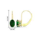 Load image into Gallery viewer, stud-3-carat-oval-emerald-lever-back-earrings-in-yellow-gold-FDEAR9225OVGEMGR-3.00CT-NL-YG