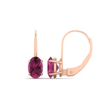 Load image into Gallery viewer, stud-3-carat-oval-pink-sapphire-lever-back-earrings-in-rose-gold-FDEAR9225OVGSADRPI-3.00CT-NL-RG