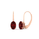 Load image into Gallery viewer, stud-3-carat-oval-ruby-lever-back-earrings-in-rose-gold-FDEAR9225OVGRUDR-3.00CT-NL-RG