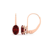 Load image into Gallery viewer, stud-3-carat-oval-ruby-lever-back-earrings-in-rose-gold-FDEAR9225OVGRUDR-3.00CT-NL-RG