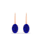Load image into Gallery viewer, stud-3-carat-oval-sapphire-lever-back-earrings-in-rose-gold-FDEAR9225OVGSABL-3.00CT-NL-RG