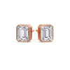 Load image into Gallery viewer, stud-earring-emerald-diamond-bezel-3-carat-in-rose-gold-FD-EAR10516EM-3.00CT-NL-RG.jpg?v=1764054158