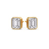 Load image into Gallery viewer, stud-earring-emerald-diamond-bezel-3-carat-in-yellow-gold-FD-EAR10516EM-3.00CT-NL-YG.jpg?v=1764054158
