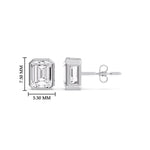 Load image into Gallery viewer, Stud Earring Emerald Diamond Bezel
