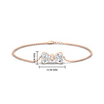 Load image into Gallery viewer, stylish-bow-diamond-chain-bracelet-in-rose-gold-fdbrc8336angle1-nl-rg-hw