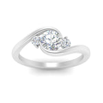 Load image into Gallery viewer, Swirl Bypass 3 Stone Ring