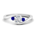 Load image into Gallery viewer, Swirl Bypass 3 Stone Ring