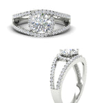 Load image into Gallery viewer, swirl-design-halo-lab-grown-round-engagement-ring-in-platinum-FD11180RORANGLE3-NL-WG