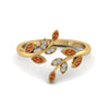 Load image into Gallery viewer, swirl-leaf-promise-diamond-ring-with-orange-sapphire-in-14K-yellow-gold-FD8342GSAOR-NL-YG
