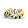 Load image into Gallery viewer, swirl-oval-east-west-black-diamond-wedding-ring-set-in-yellow-gold-fd11522gblack-nl-yg