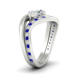 Load image into Gallery viewer, swirl-oval-east-west-sapphire-wedding-ring-set-in-white-gold-fd11522gsabl-nl-wg