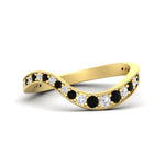 Load image into Gallery viewer, swirl-pave-black-diamond-wedding-band-in-yellow-gold-fd11522bgblack-nl-yg