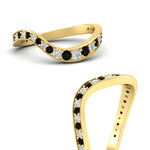 Load image into Gallery viewer, swirl-pave-black-diamond-wedding-band-in-yellow-gold-fd11522bgblackangle3-nl-yg