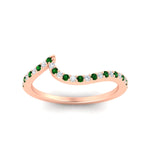 Load image into Gallery viewer, swirl-pave-emerald-wedding-band-in-rose-gold-fdens7806ovbgemgrangle5-nl-rg.jpg?v=1759992381