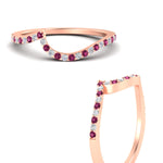 Load image into Gallery viewer, swirl-pave-pink-sapphire-wedding-band-in-rose-gold-fdens7806ovbgsadrpiangle3-nl-rg.jpg?v=1759992381