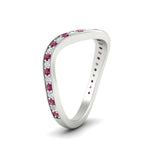 Load image into Gallery viewer, swirl-pave-pink-sapphire-wedding-band-in-white-gold-fd11522bgsadrpiangle2-nl-wg