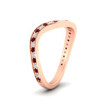 Load image into Gallery viewer, swirl-pave-ruby-wedding-band-in-rose-gold-fd11522bgrudrangle2-nl-rg