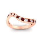 Load image into Gallery viewer, swirl-pave-ruby-wedding-band-in-rose-gold-fd11522bgrudrangle5-nl-rg